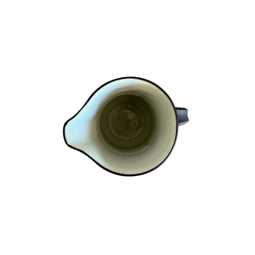 Dansk Flamestone Fluted Creamer Vintage Denmark Jens Quistgaard MCM Brown Matte‎